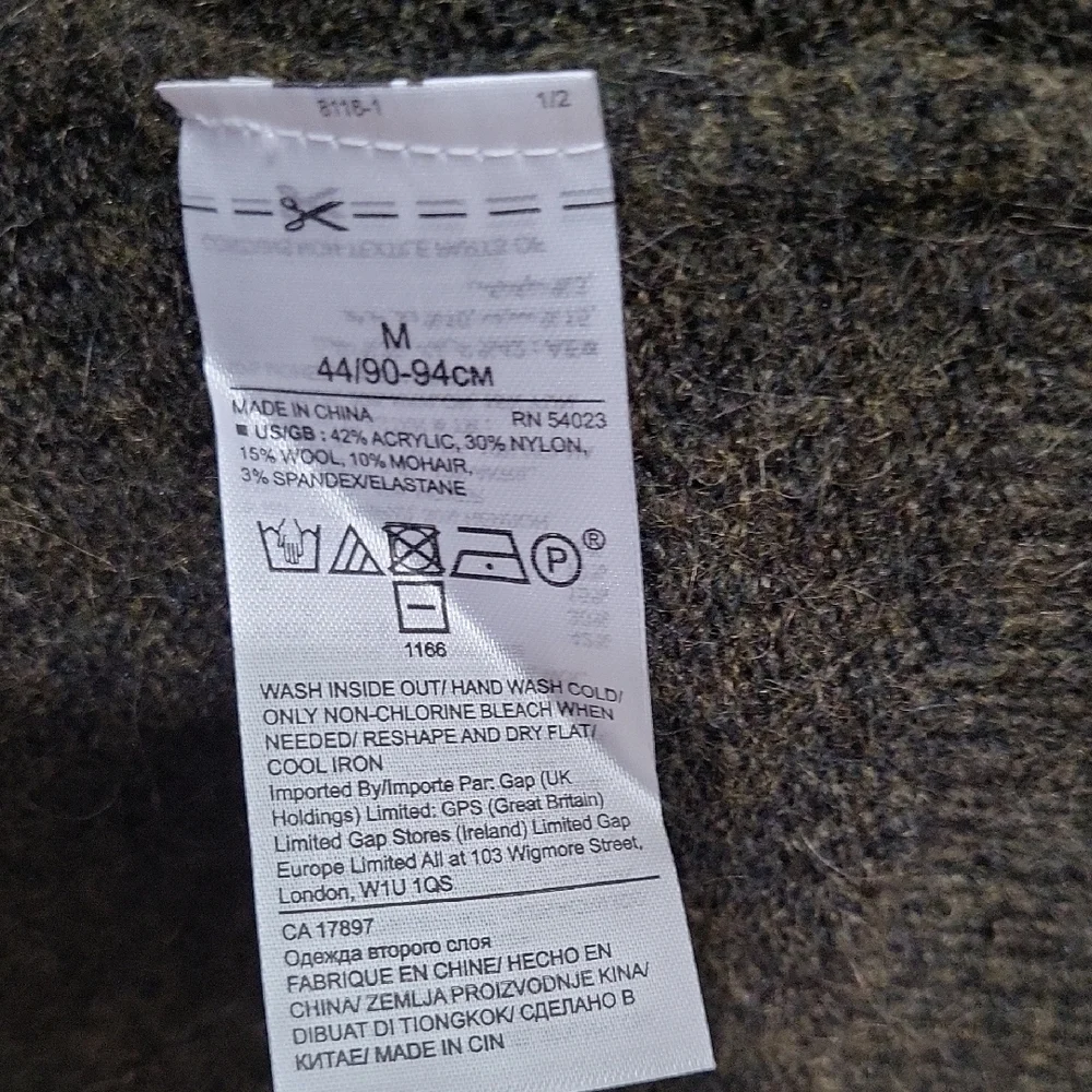 Banana Republic Green Cardigan Sweater (Duster Length) Open Front Knit - Picture 4 of 6